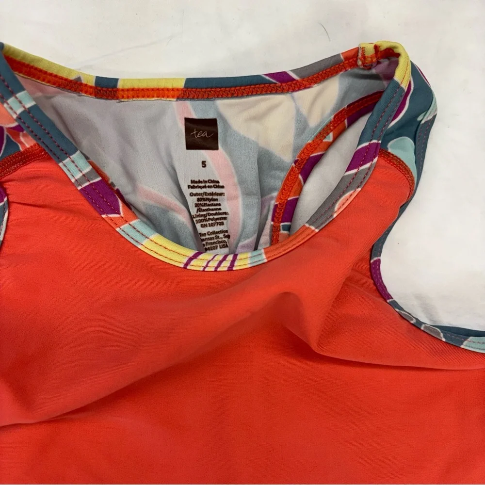 Tea Collection Size 5 Girls Activewear Tank Top and‎ Cropped Leggings Set HTF